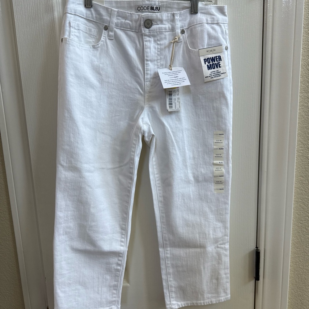 White Straight-Leg Jeans code Bleu 8P